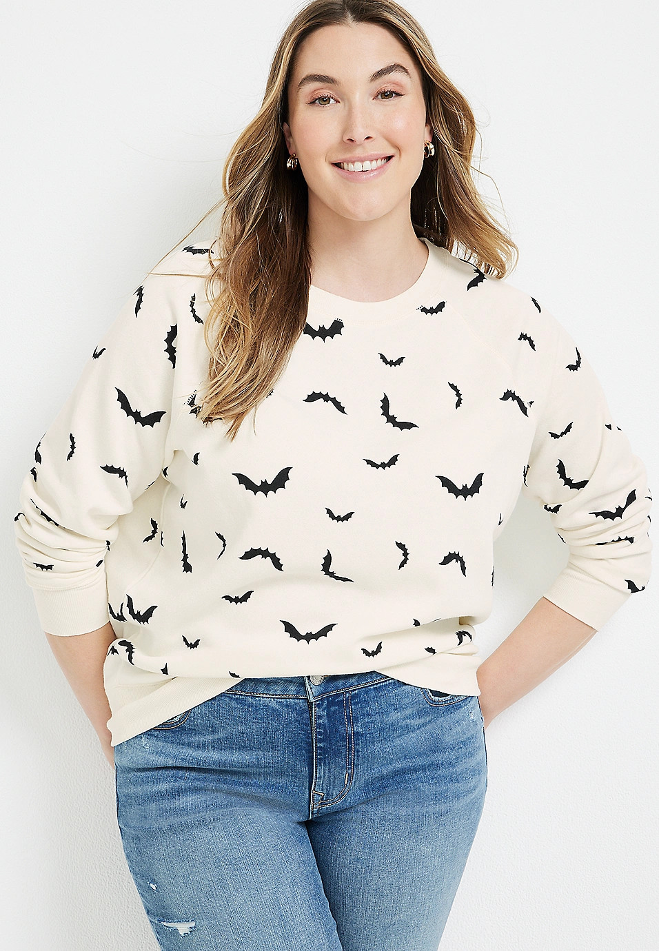 Plus Size Bats Sweatshirt | Maurices
