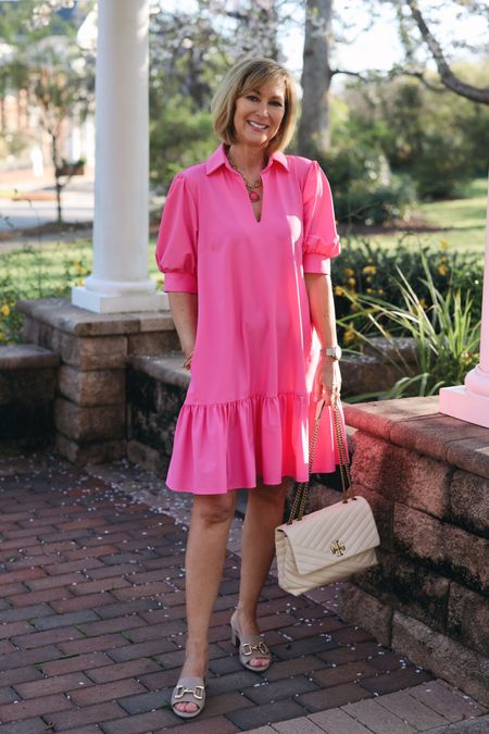 This shade of pink is perfect!! Great option for Mother’s Day! Very flattering style. I’m wearing the size small for the length, normally I’m a XS. 

#LTKSeasonal #LTKparties #LTKtravel
