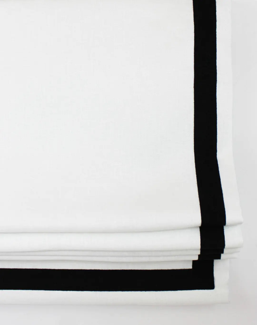 Roman Shade off White Linen With Samuel & Sons Grosgrain Ribbon Trim in Black - Etsy | Etsy (US)