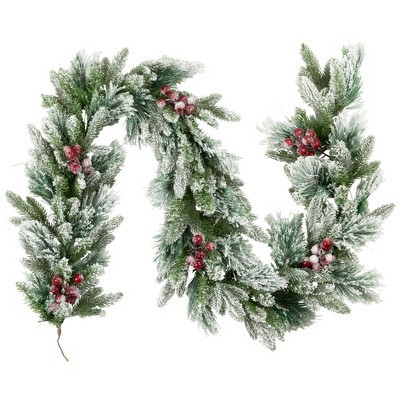 Northlight Flocked Calloway Fir Artificial Christmas Garland - 7' x 12"  - Unlit | Target