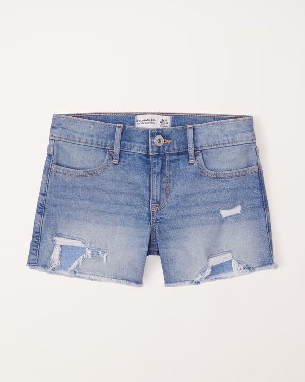 girls mid rise midi shorts | girls bottoms | Abercrombie.com | Abercrombie & Fitch (US)