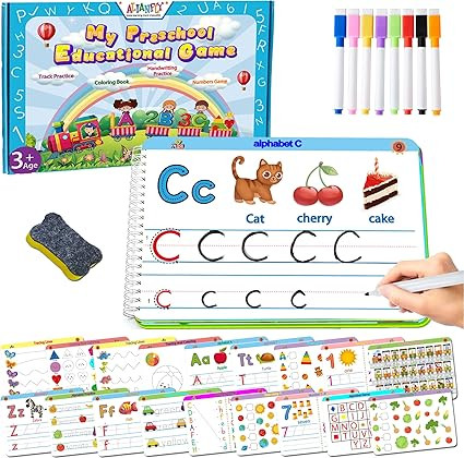 Preschool Learning Activities Educational Workbook - Toddler Prek Handwriting Practice Activity T... | Amazon (US)