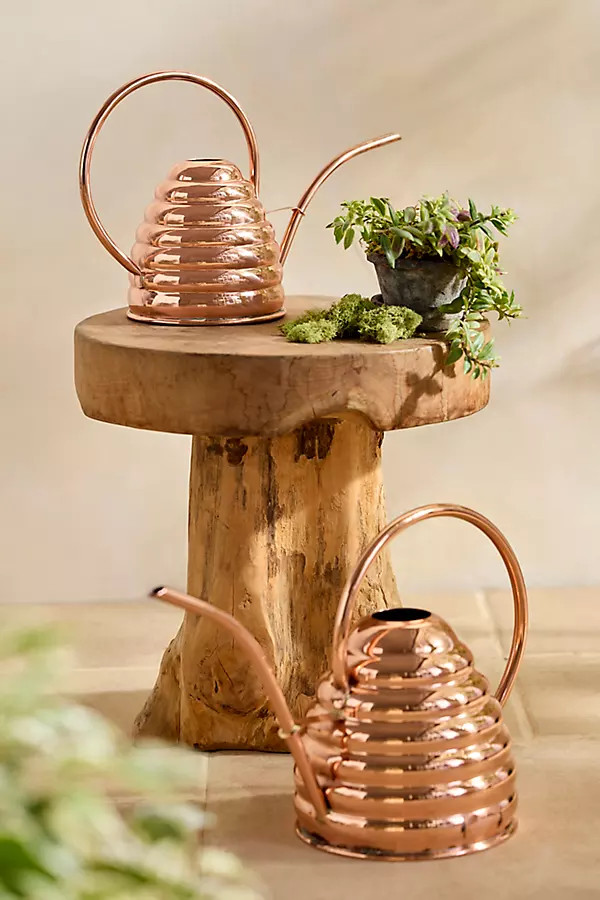 Copper Beehive Watering Can in Brown at Terrain | Terrain