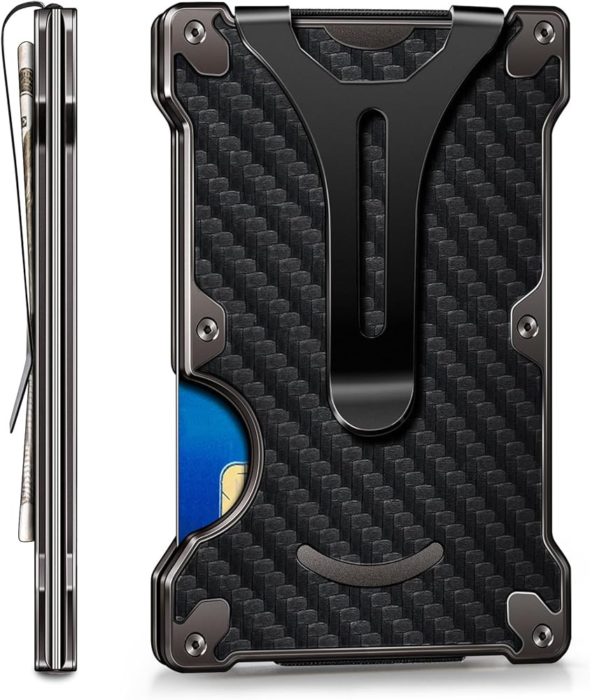 BULLIANT Slim Wallet, Men Wallet Money Clip Aluminum Card Holder Expandable for 15 Cards RFID Blo... | Amazon (US)