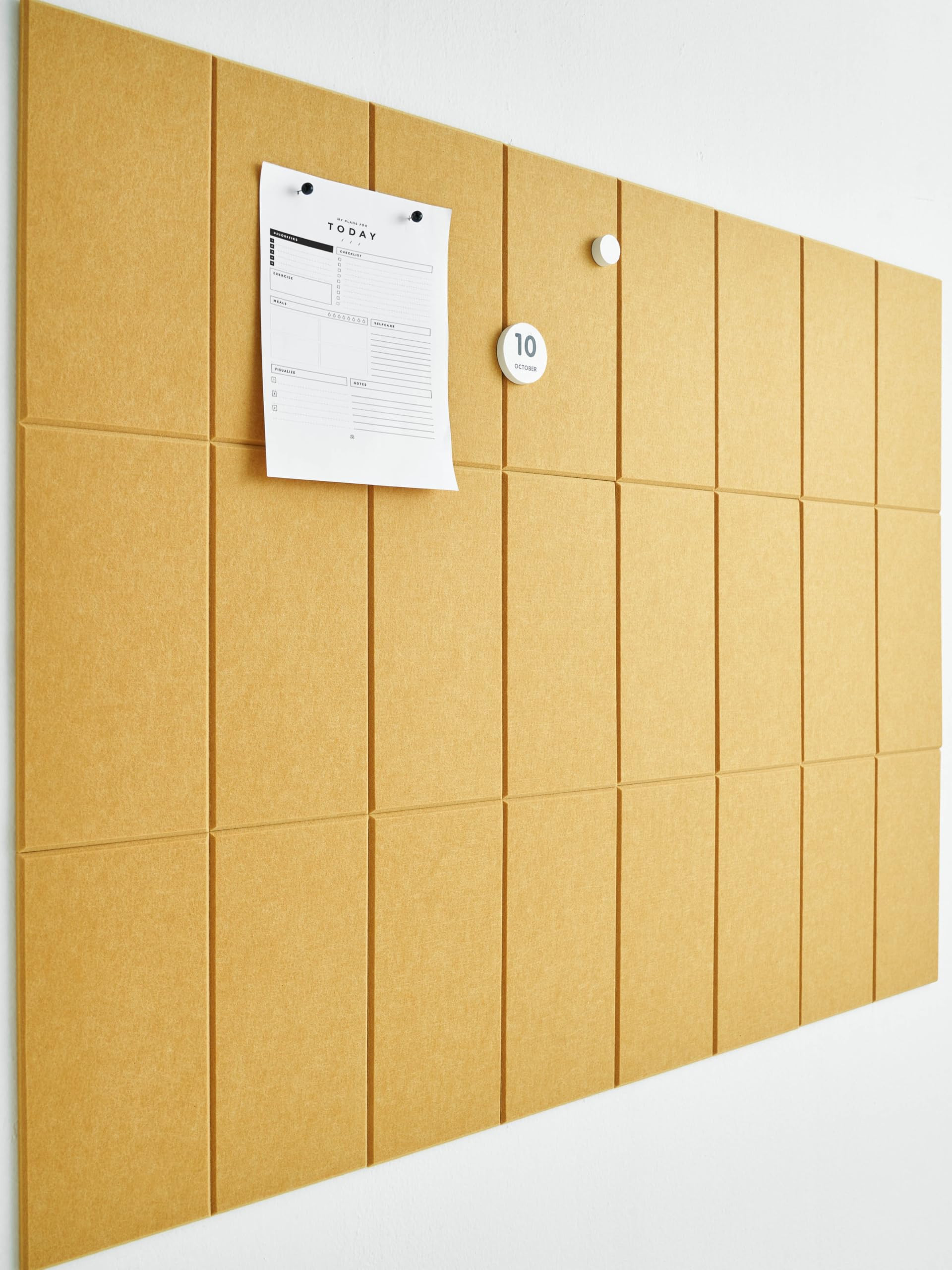 Large Cork Boards for Walls -Pack of 24- Black Felt Wall Tiles - Bulletin Board Panels for Office... | Amazon (US)