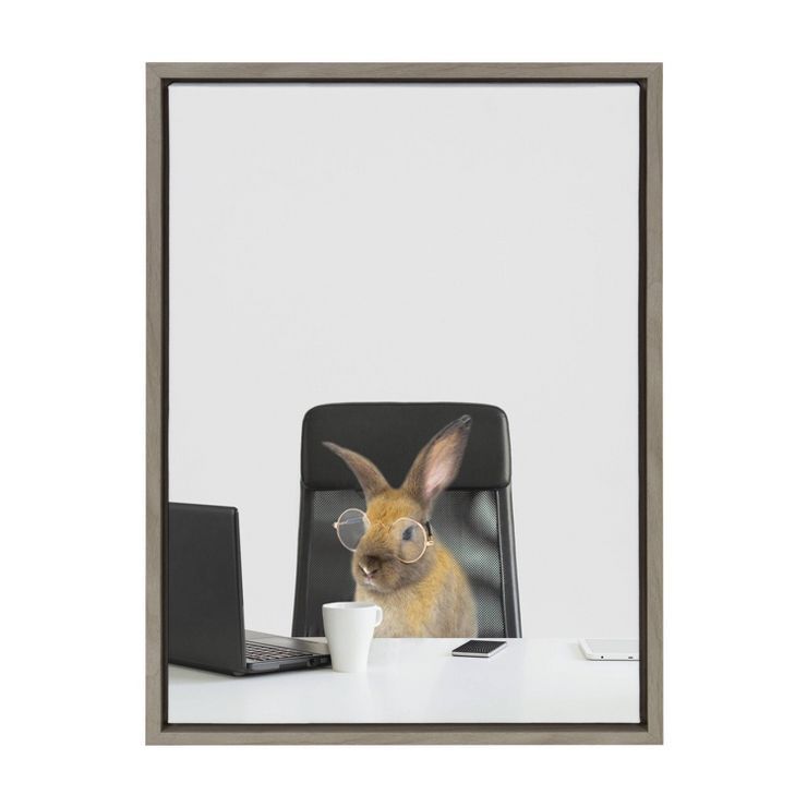 18" x 24" Sylvie Reese the VP of HR by The Creative Bunch Studio Framed Wall Canvas Gray - Kate &... | Target