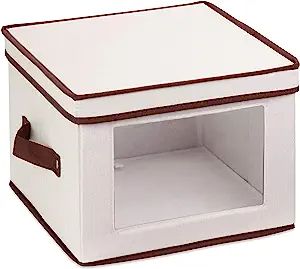 Honey-Can-Do SFT-02063 Natural Canvas Soft Storage Box, Medium Window Box 12x12 | Amazon (US)