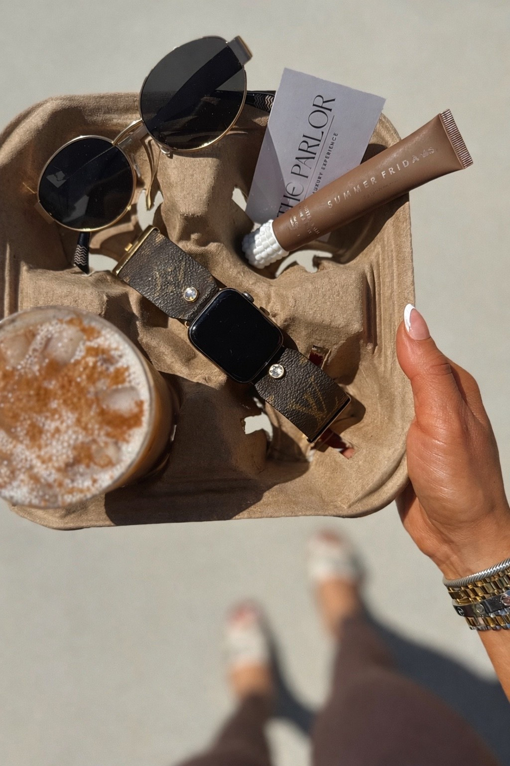 Everyday essentials, but elevated!

It’s always the details ✨

Lately this has been my go-to.. iced coffee in hand, monochromatic brown, healthy hair, effortless + timeless with my new favorite @sparklbands that actually matches the vibe.

Elevated everyday essentials is my favorite because your style shouldn’t stop at your watch!
#ad 

#LTKdayinmylife #LTKActive #LTKmomlife