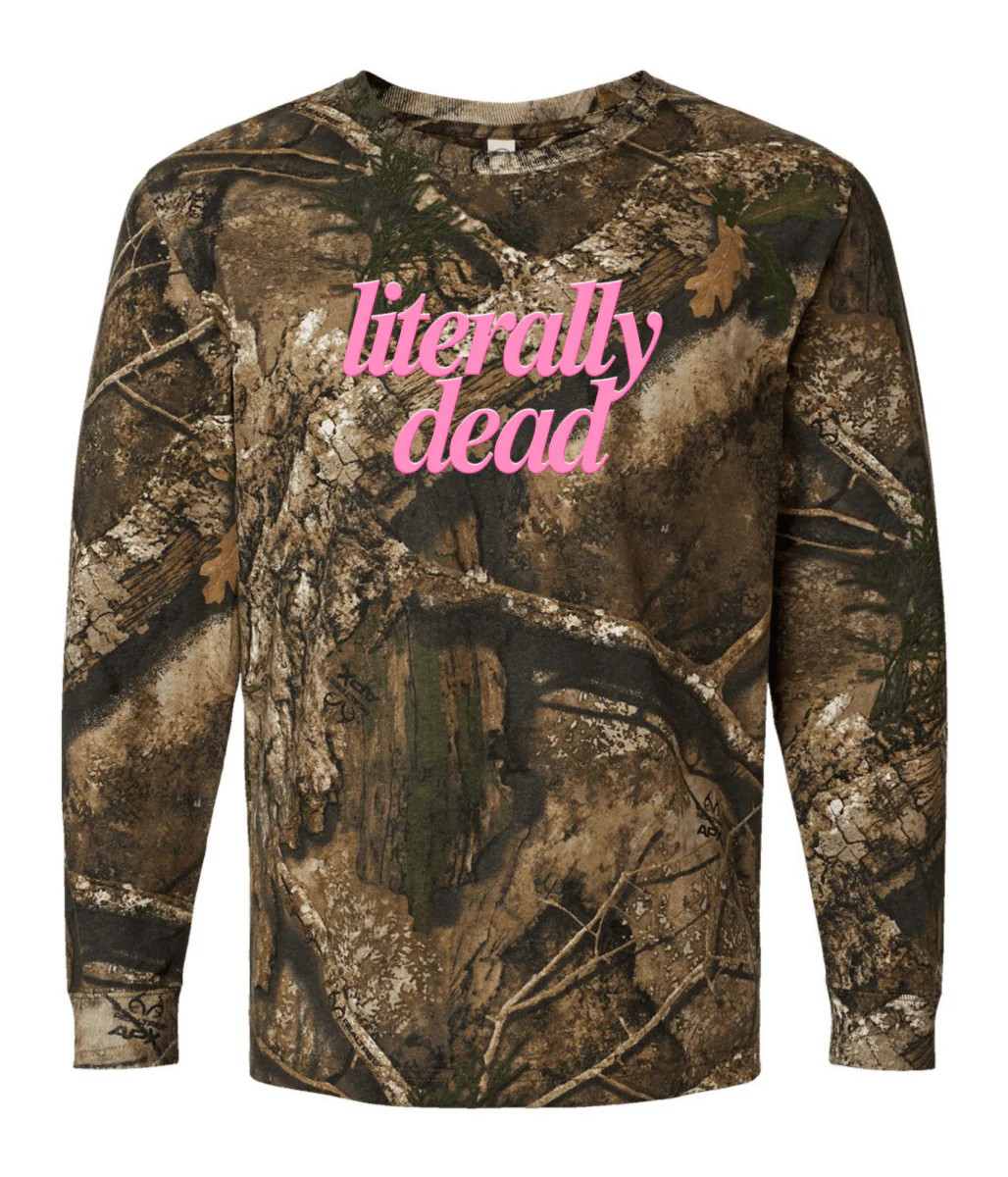 UM X @livinwithMB PUFF 'Literally Dead' Camo Tee | United Monograms