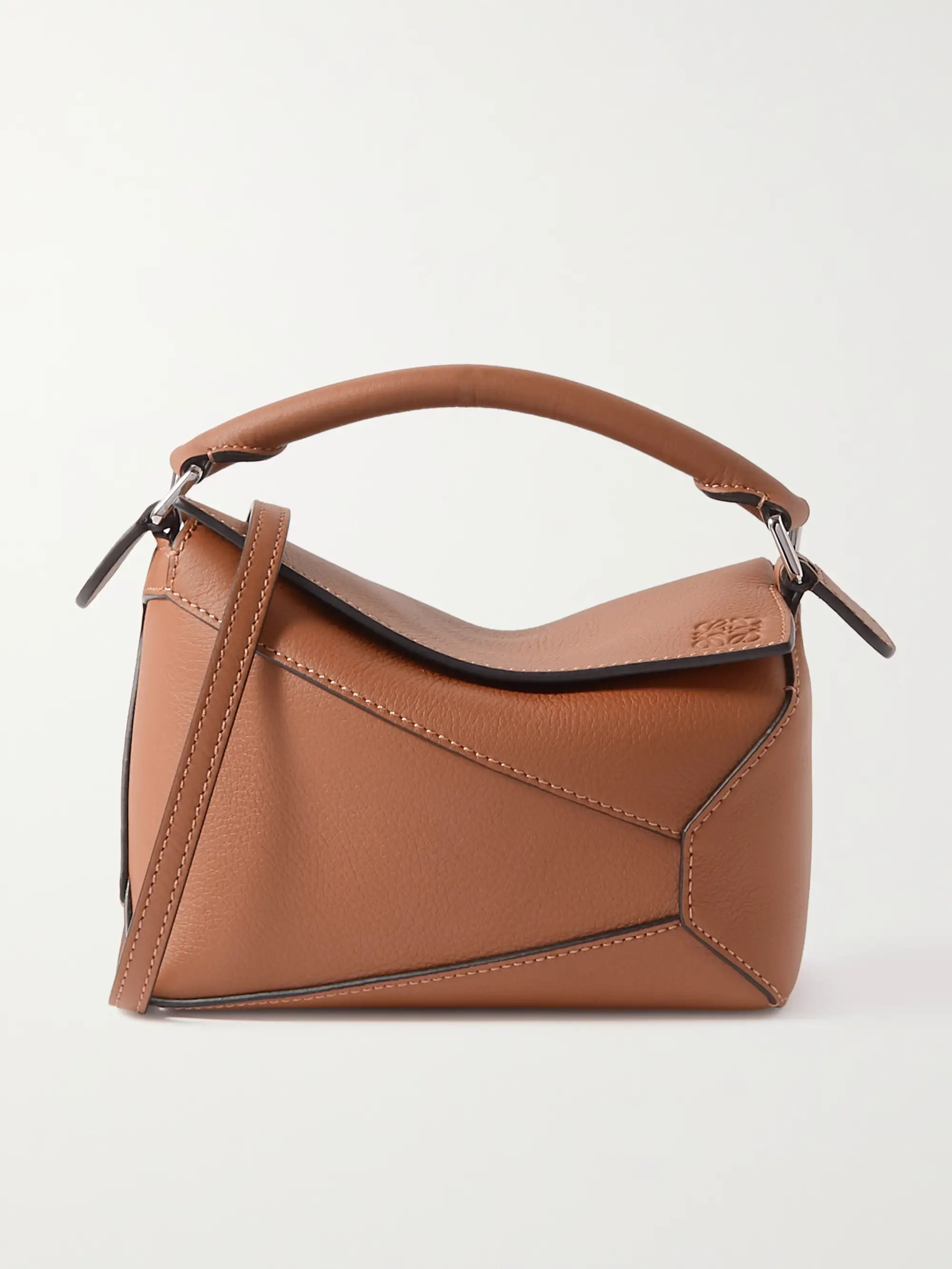 Puzzle Edge mini textured-leather shoulder bag | NET-A-PORTER APAC