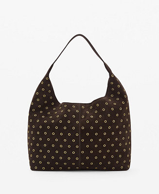 Mango Women's Eyelets Detail Suede Shopper Bag - Macy's | Macy's