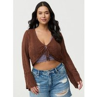 V-Neck Shrug in Brown | Torrid (US & Canada)