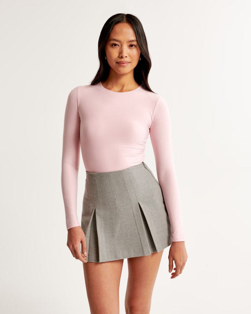 Soft Matte Seamless Long-Sleeve Crew Bodysuit | Abercrombie & Fitch (US)