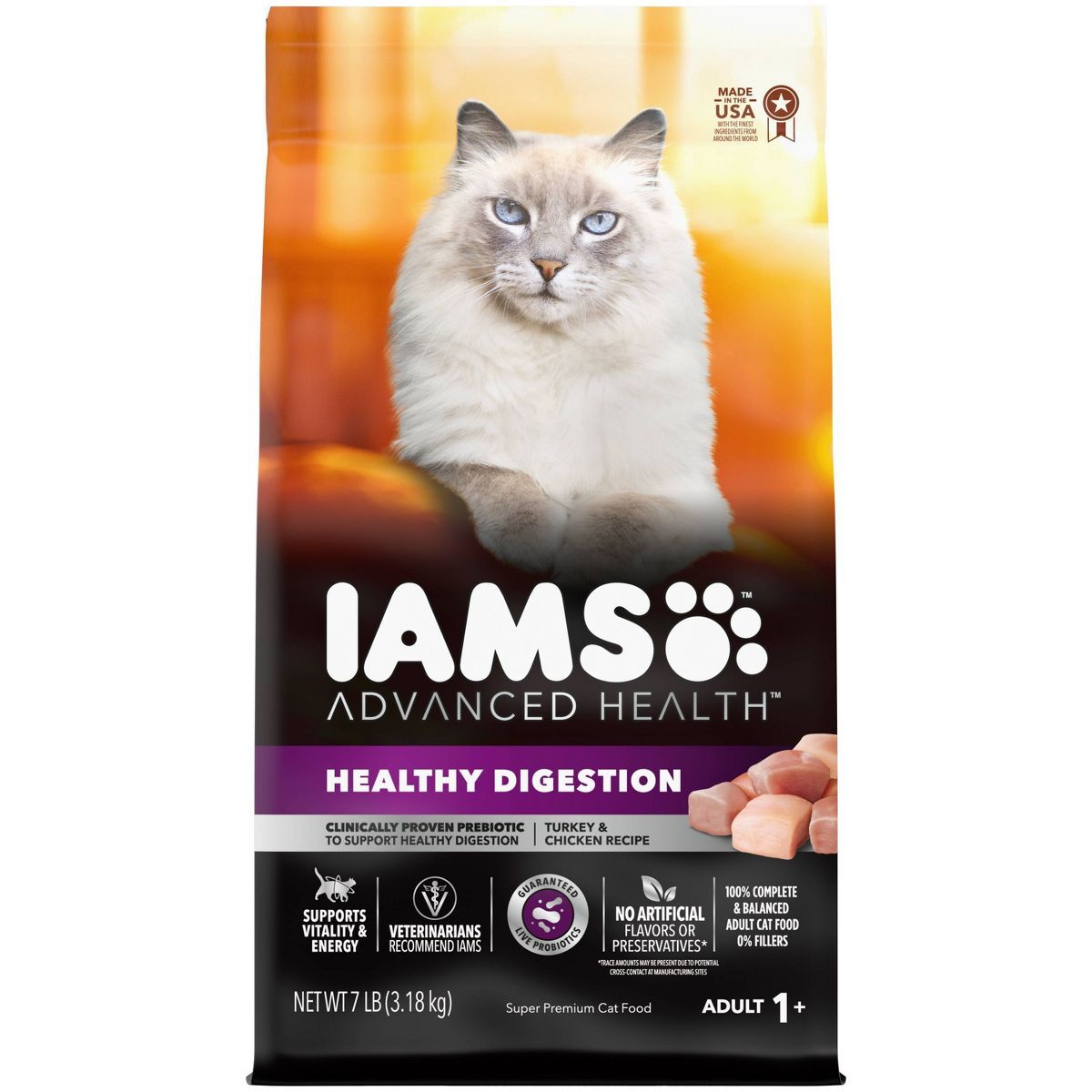 IAMS Advanced Healthy Digestion with Turkey & Chicken Flavour Adult Dry Cat Food - 7lbs | Target
