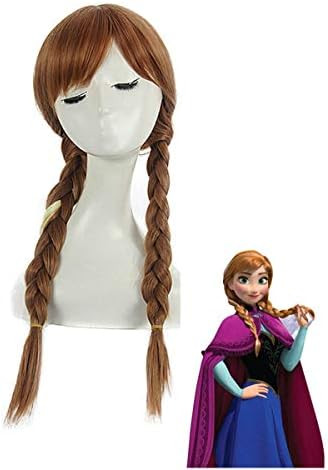 Mersi Anna Wigs for Women Rapunzel Wig Long Brown Braided Wig Cosplay Costume Wigs S027 | Amazon (US)