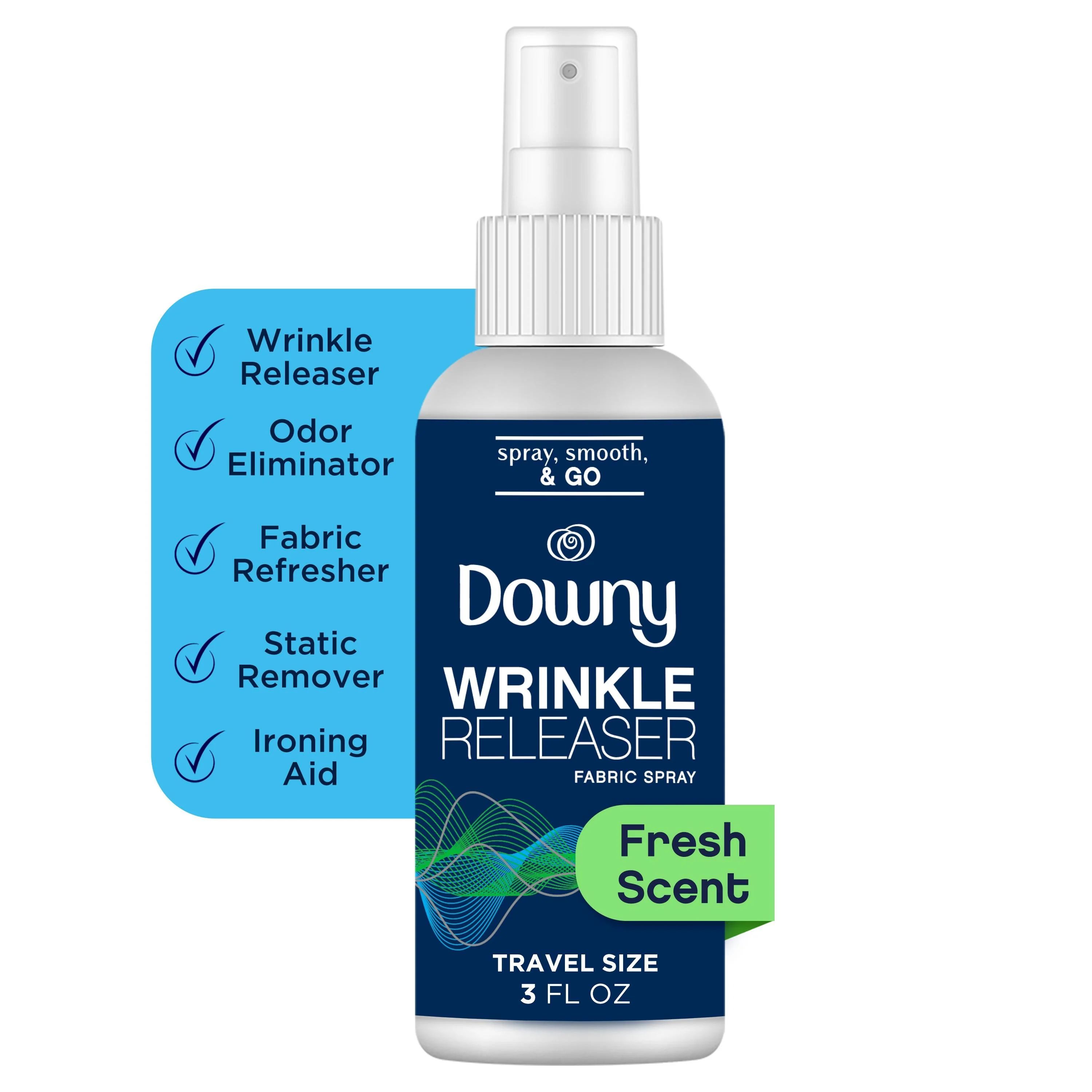 Downy Wrinkle Releaser and Refresher Fabric Spray, Starch Alternative, Fresh Scent, Travel Size, ... | Walmart (US)