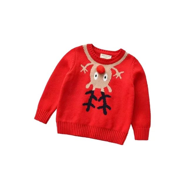 Canis Baby Girl Boy Christmas Sweater Cartoon Knitted Pullover Top | Walmart (US)