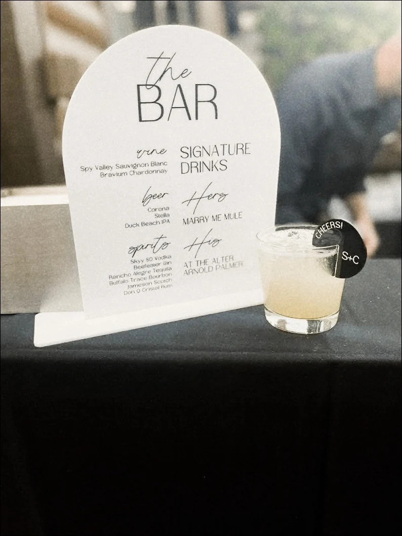 Cheers Drink Tag Wedding Place Card Modern Drink Tag Party - Etsy | Etsy (US)