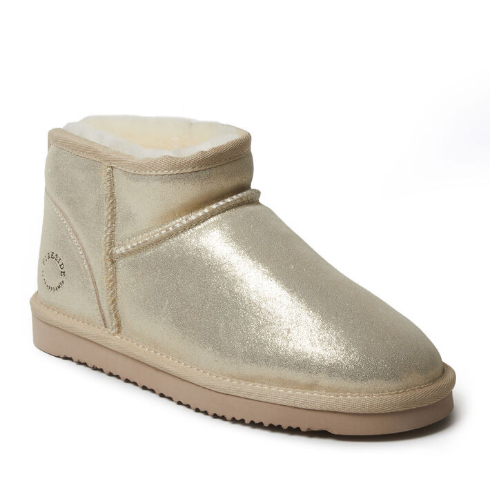 Women's Fireside by Dearfoams Riverland Genuine Shearling Micro Bootie | Dearfoams