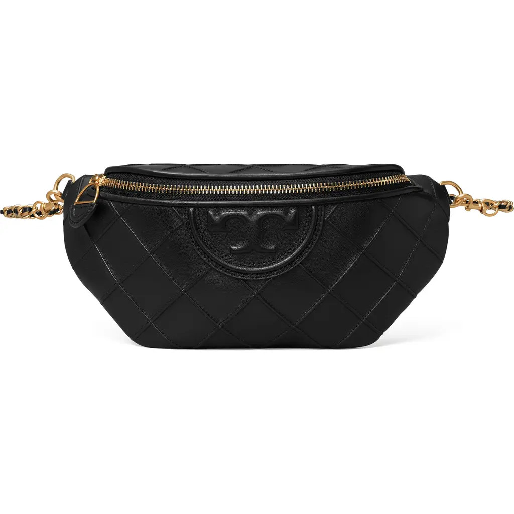 Tory Burch Fleming Soft Quilted Leather Belt Bag in Black at Nordstrom | Nordstrom