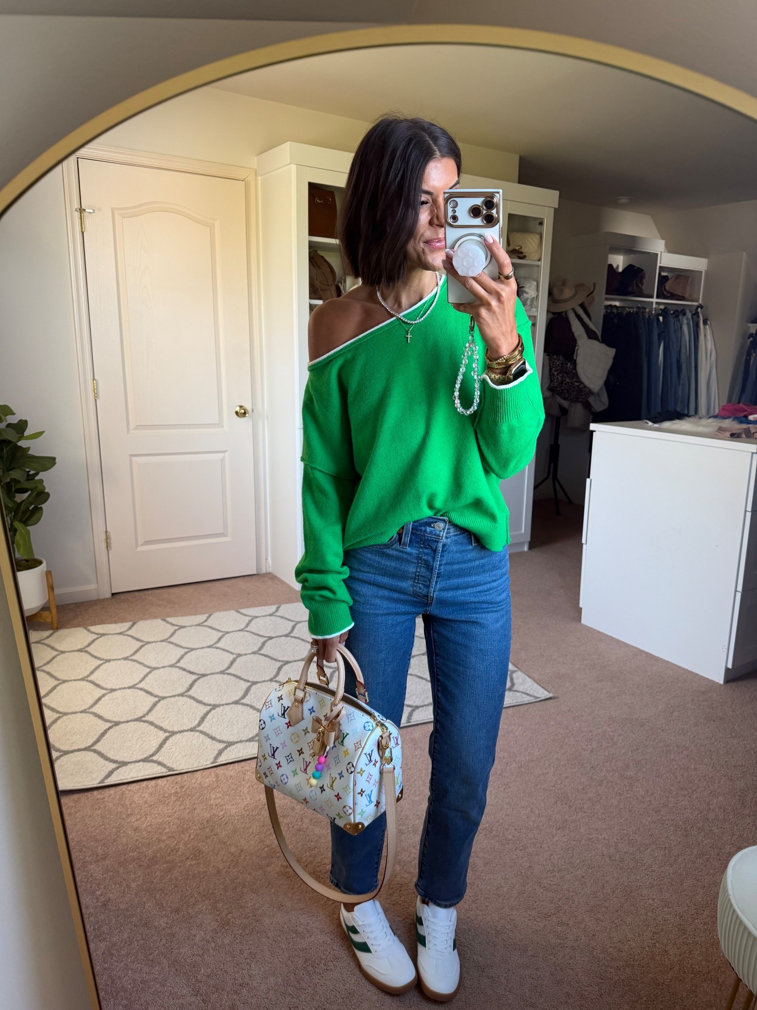 Size small in sweater Levi jeans sized up one Sneakers tts

#LTKootd #LTKSeasonal