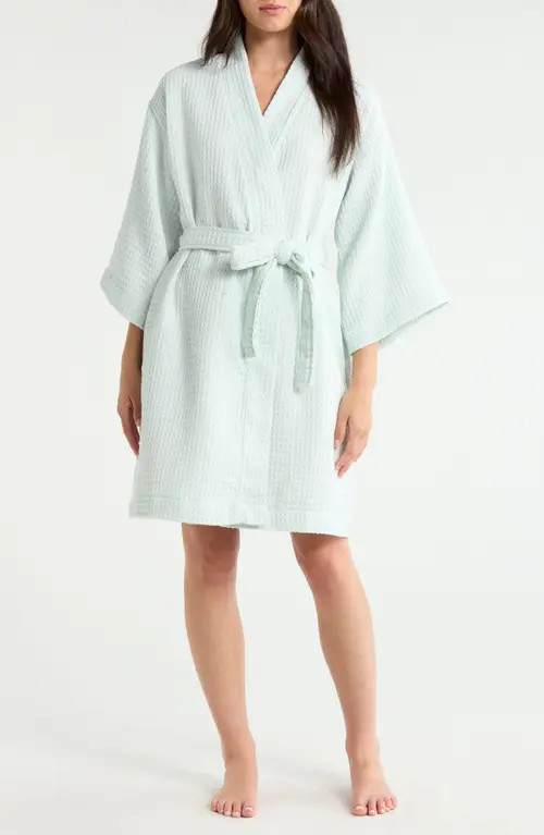 Nordstrom Women's Everyday Waffle Robe in Teal Chalk at Nordstrom, Size X-Small | Nordstrom