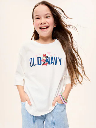 Old Navy x Disney Minnie Mouse Logo-Graphic T-Shirt for Girls | Old Navy (US)