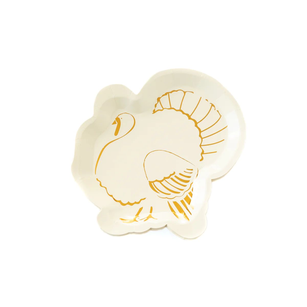 Gold Turkey Shaped Paper Plates | My Mind's Eye