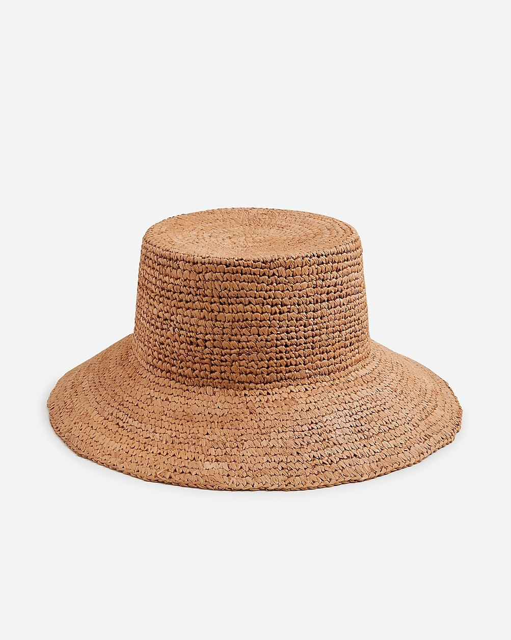 Wide-brim raffia bucket hat | J. Crew US
