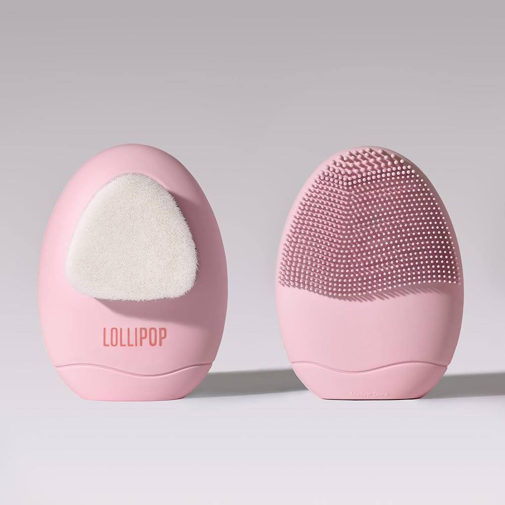 LOLLIPOP Palm Size Dual-Sided Silicone Face Scrubber, Face Exfoliator, Synthetic Face Brush Clean... | Amazon (US)