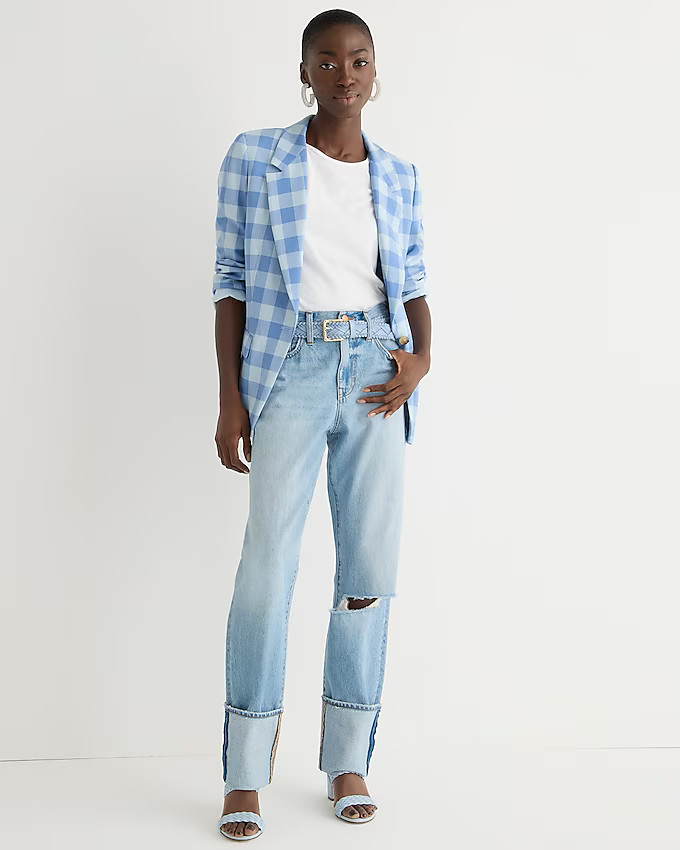 Cuffed slouchy boyfriend jean in Clear Indigo wash | J. Crew US
