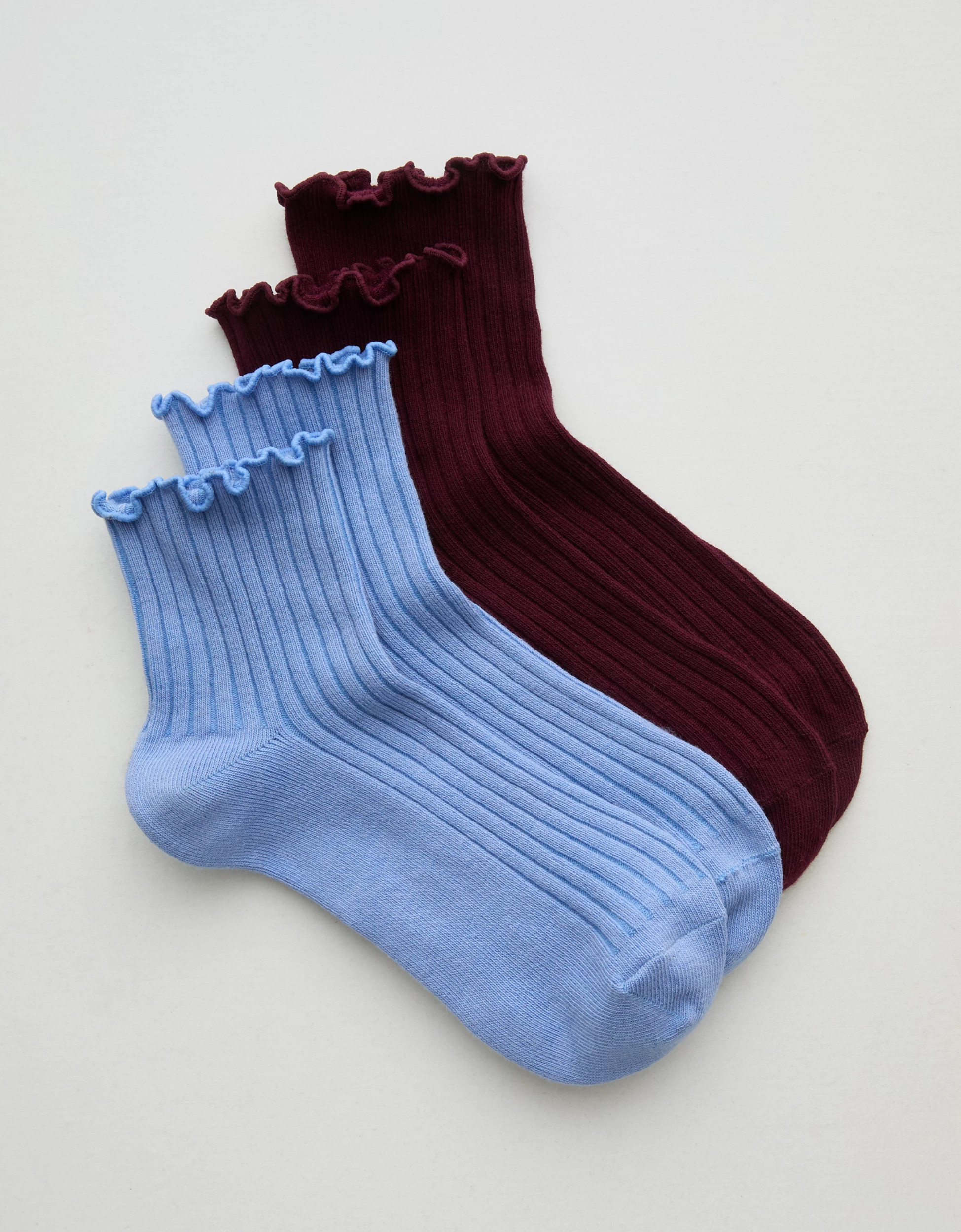 Aerie Ruffle Quarter Sock 2-Pack | American Eagle Outfitters (US & CA)