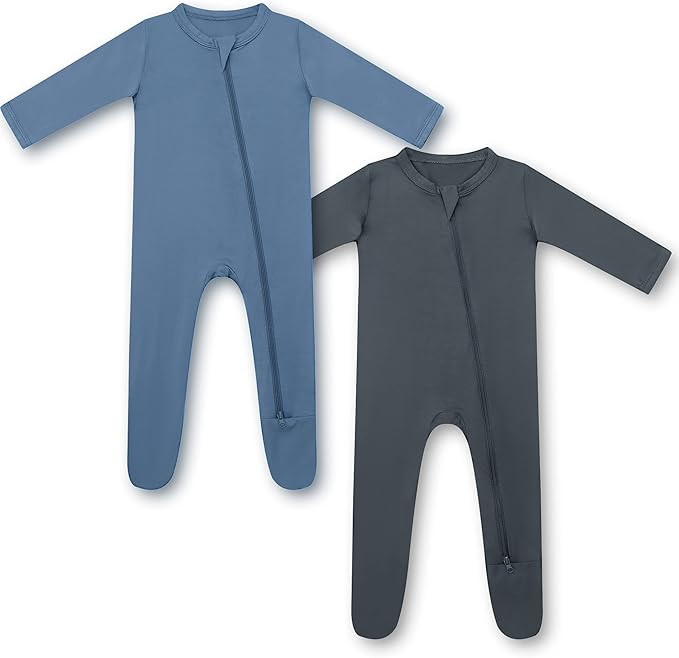HAPIU Rayon from Bamboo Baby Footed Pajamas, 2 Way Zipper YKK, Footie for Baby Boy Girls, Newborn... | Amazon (US)