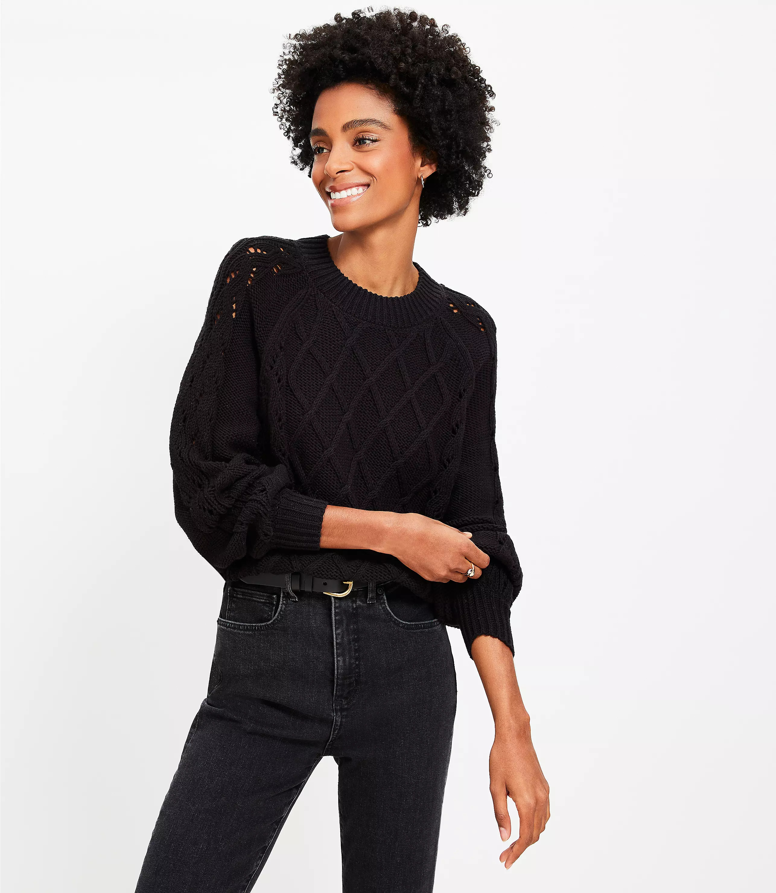 Textured Stitch Sweater | LOFT
