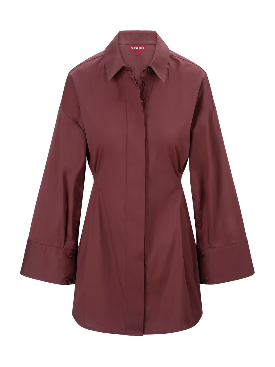 Cindy Stretch-Cotton Shirt Minidress | Saks Fifth Avenue