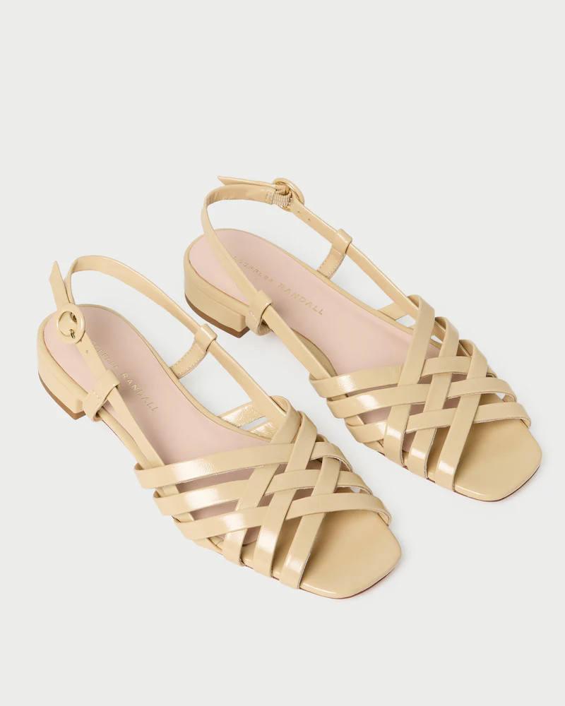 Shelly Bisque Leather Flat Sandal | Loeffler Randall