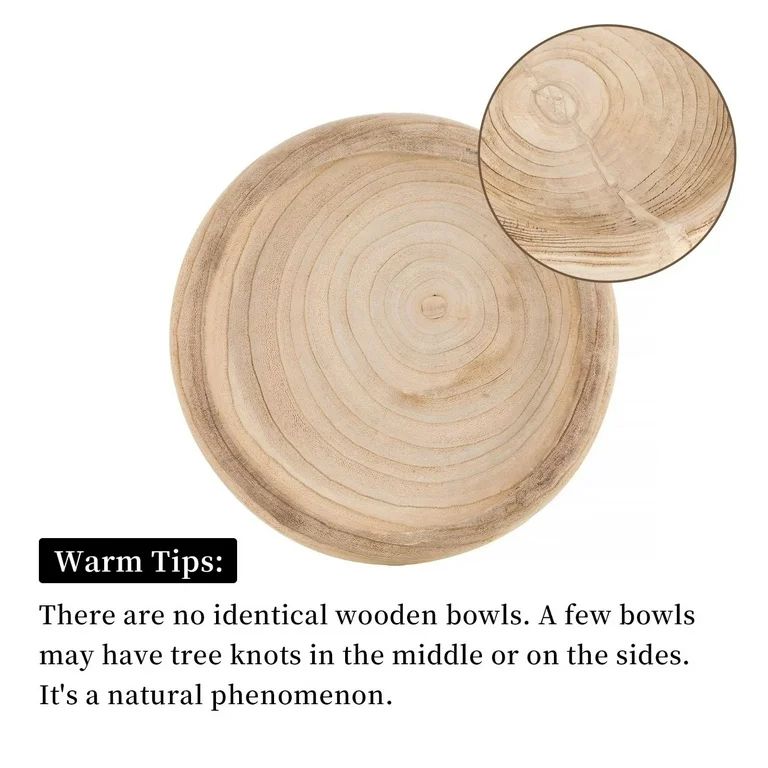 Hanobe Decorative Bowl for Coffee Table Decor Wood Tray Wooden Candy Dough Key Bowl for Moss Ball... | Walmart (US)