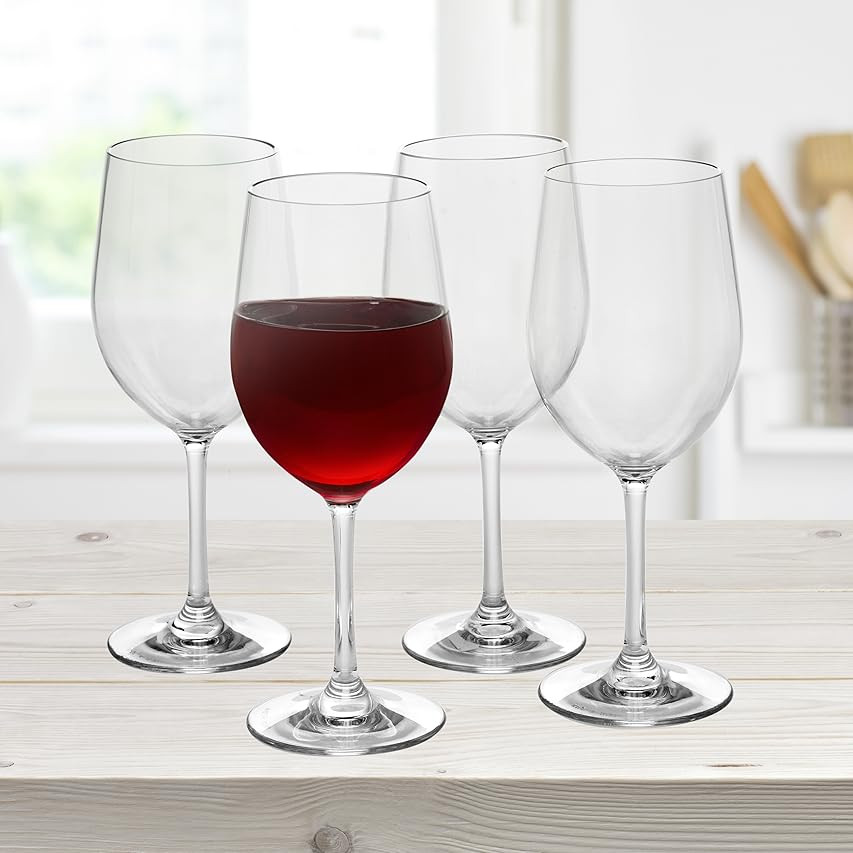 Paksh Novelty Italian Red Wine Glasses - 18 Ounce - Wine Glass Clear (Set of 4) | Amazon (US)