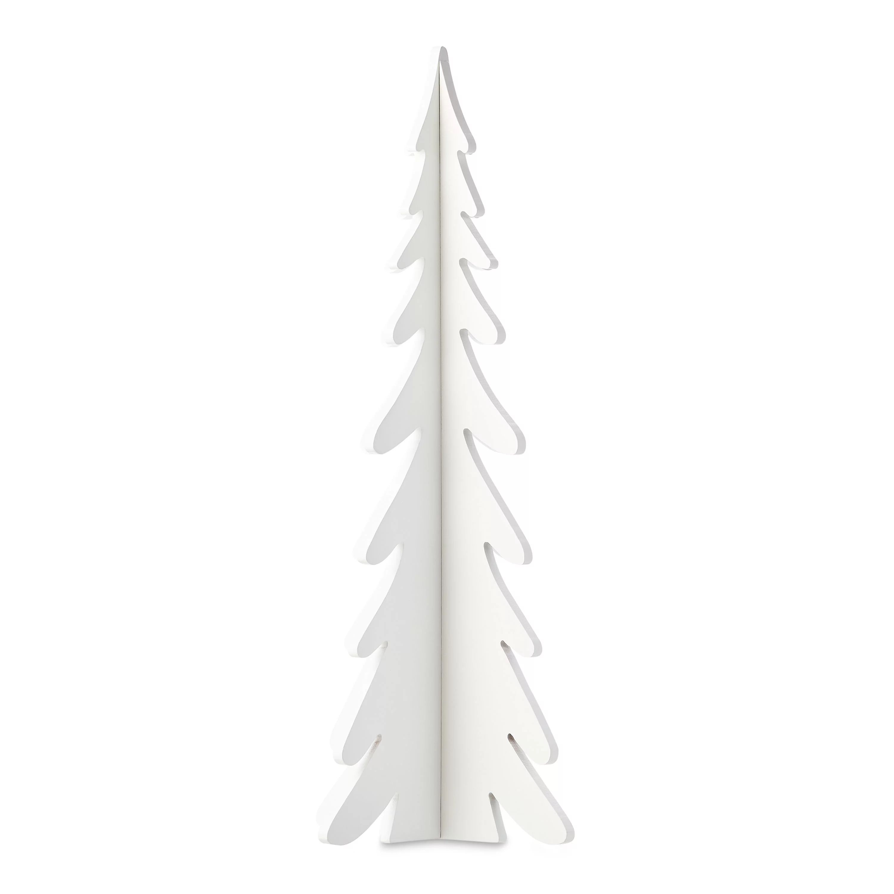 White Wood Christmas Tree Decor, 22 in, by Holiday Time | Walmart (US)