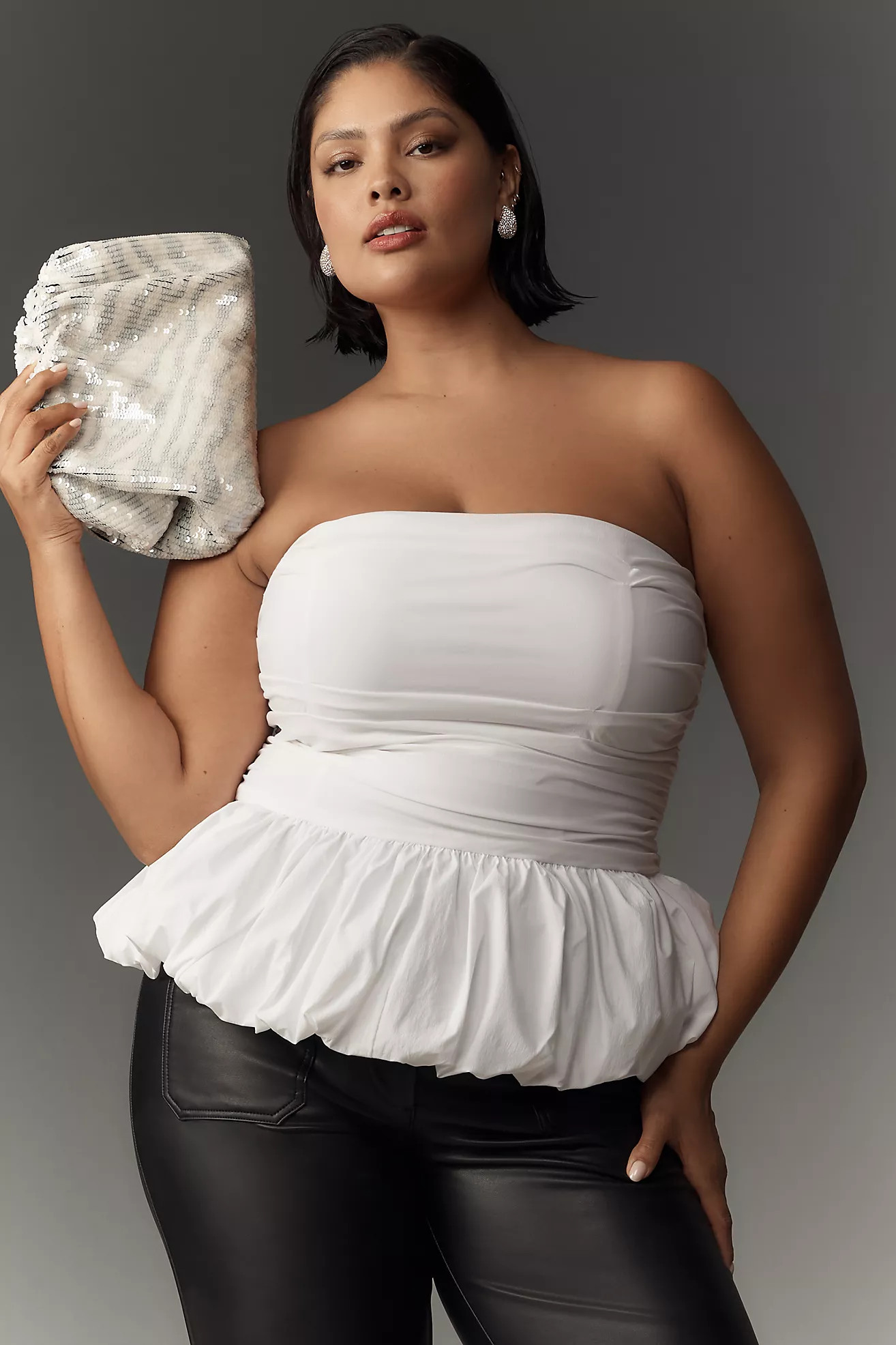 Maeve Strapless Drop-Waist Bubble Top | Anthropologie (US)