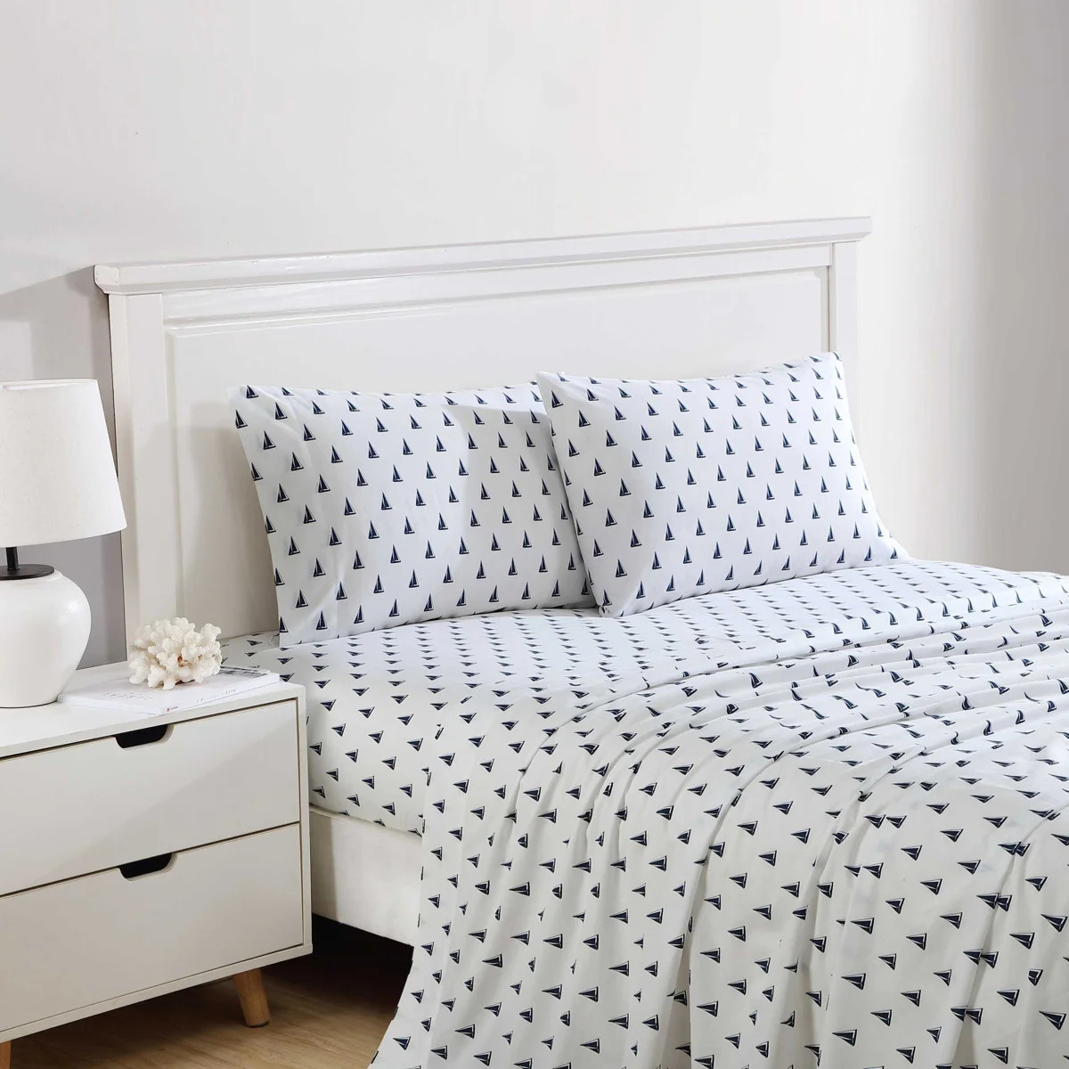 Bradford 200 Thread Count Breathable Cotton Percale Sheet Set | Wayfair North America