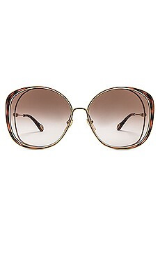 Chloe Hanah Oversize Cat Eye Gradient in Shiny Classic Gold, Shiny Medium Havana, & Brown Gradien... | Revolve Clothing (Global)
