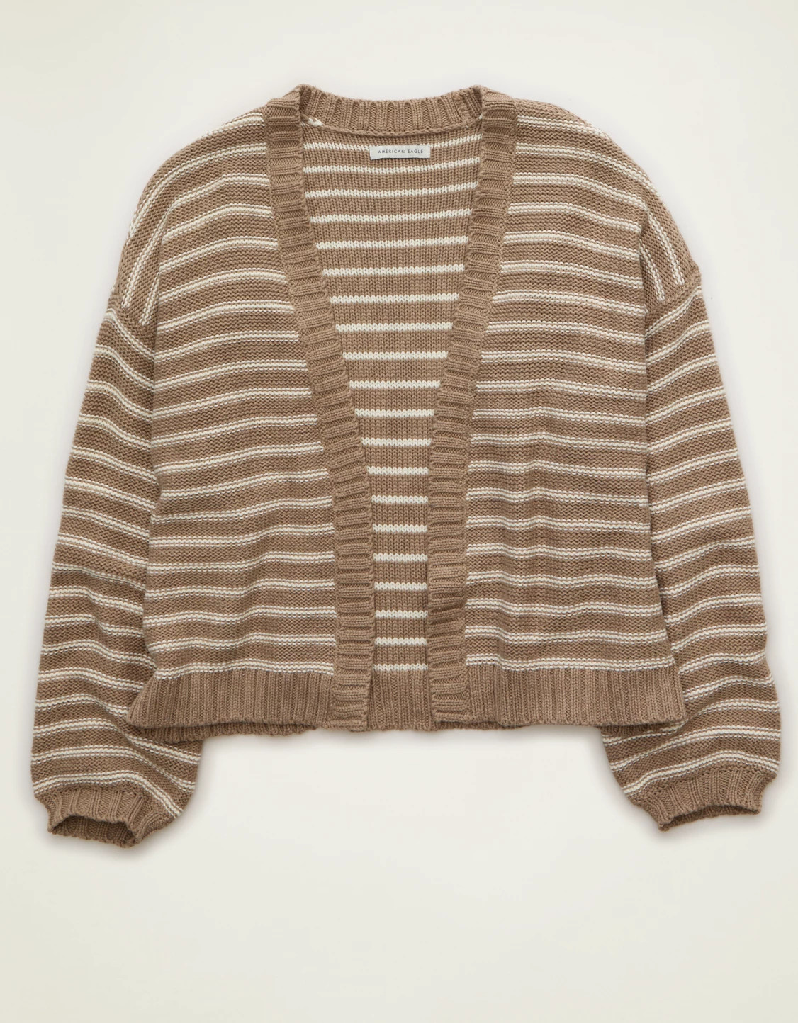 AE Balloon-Sleeve Open-Front Cardigan | American Eagle Outfitters (US & CA)