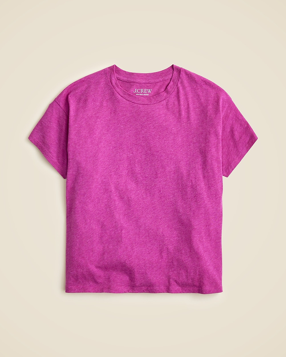 Feather jersey cropped T-shirt | J. Crew US