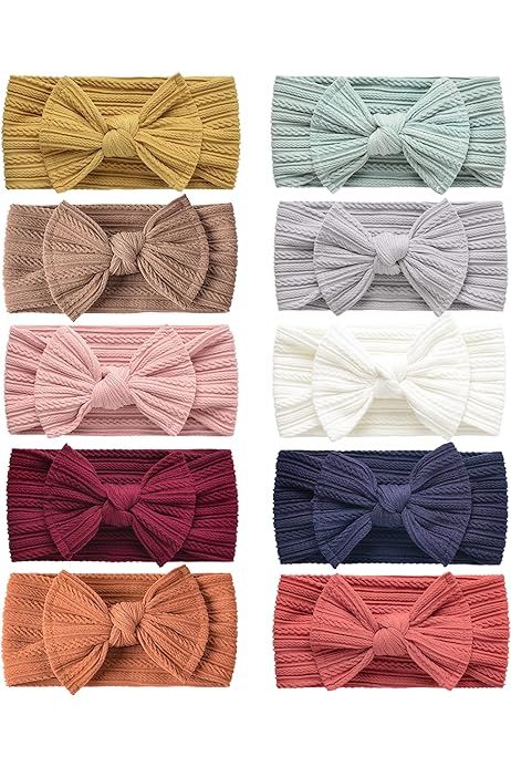 Baby Girl Nylon Headbands Christmas Gifts Newborn Infant Toddler Hairbands and Bows Child Hair Acces | Amazon (US)