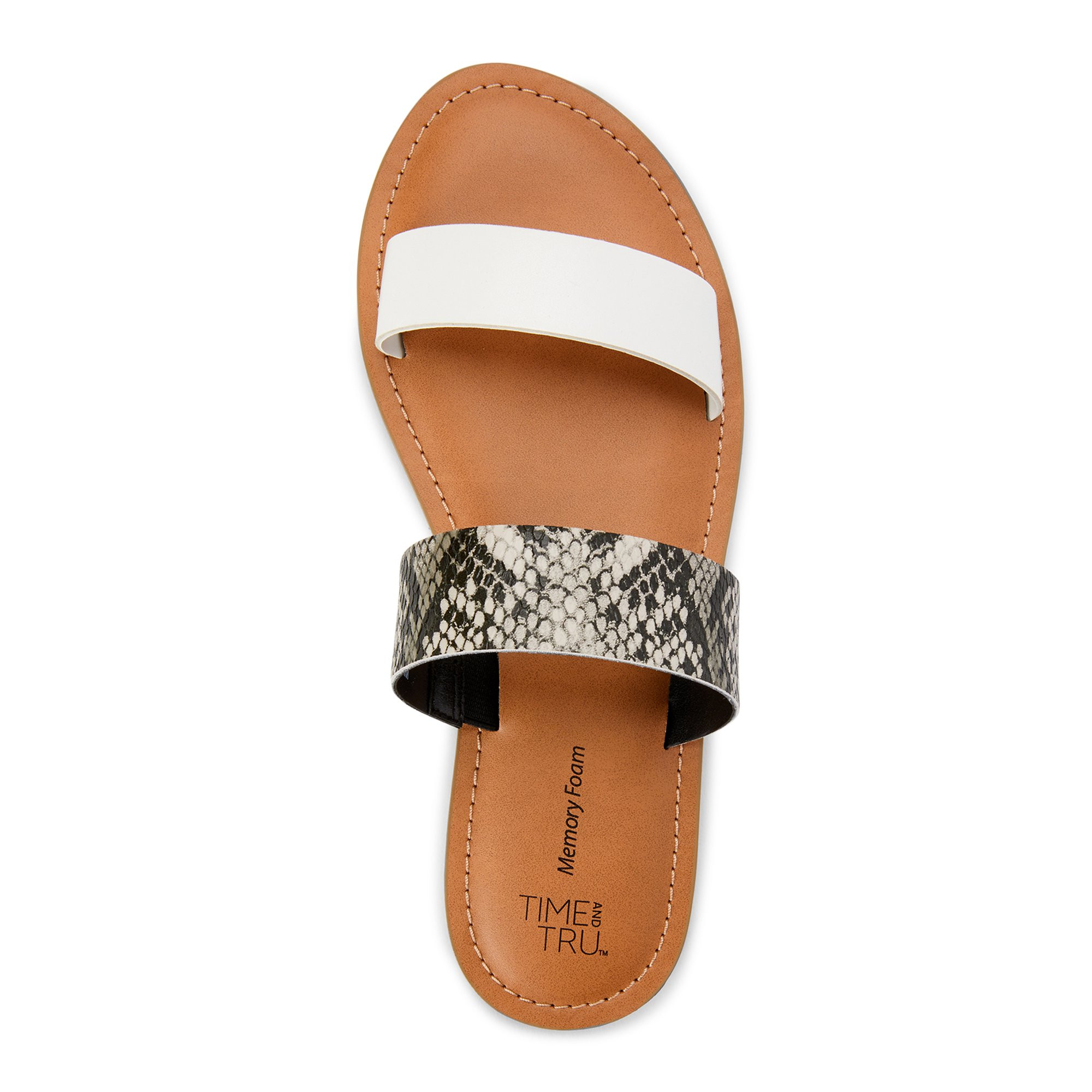 Time and Tru Women's Two Band Sandals | Walmart (US)