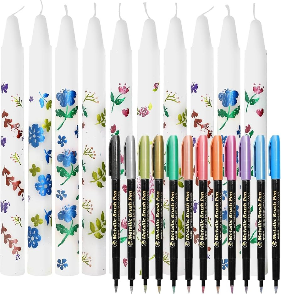 22 Pcs DIY Candle Painting Kit - Candle Decorating Kit, Candle Painting Kit for Adults, Crafts Ac... | Amazon (US)