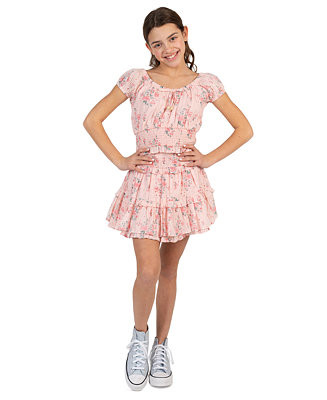 Girls' 7-16 Floral Print Top and Skort, 2-Piece Set | Macy's