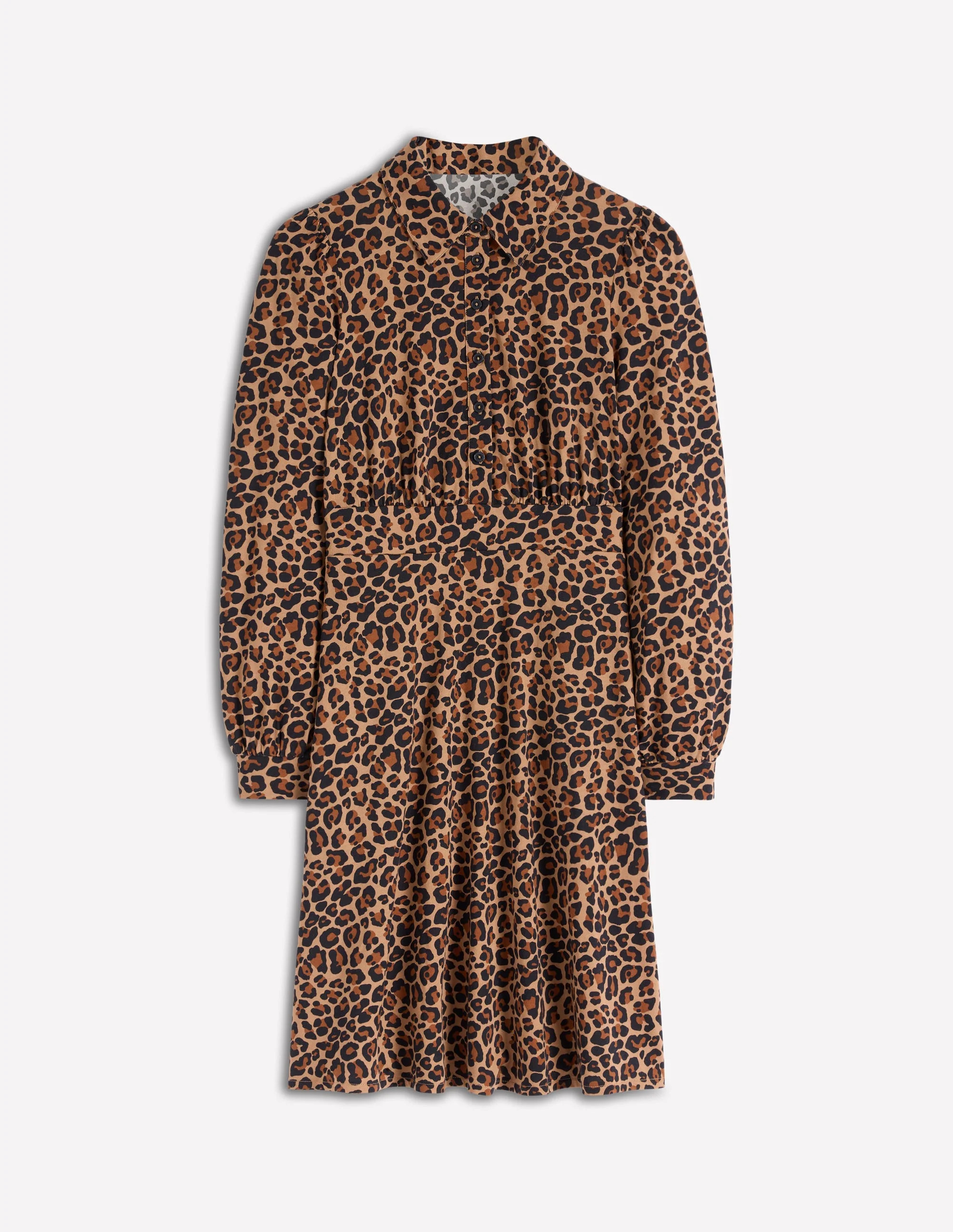 Orla Short Jersey Shirt Dress-Cheetah Pop | Boden (US)