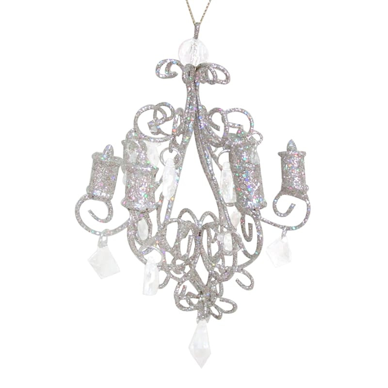 Glittered Chandelier Ornament, 7" | At Home